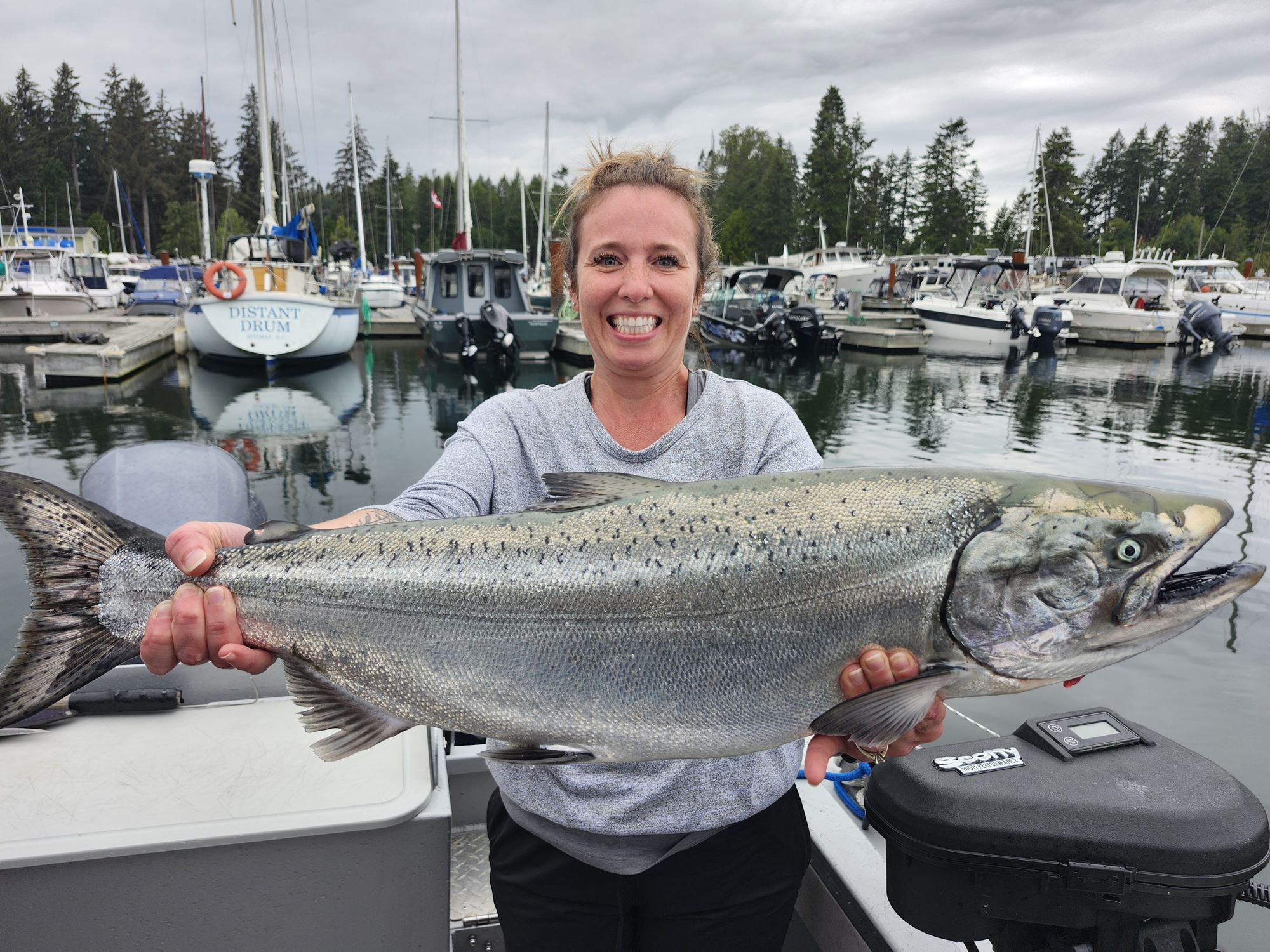 Another happy client from a successful fishing trip on Vancouver Island.