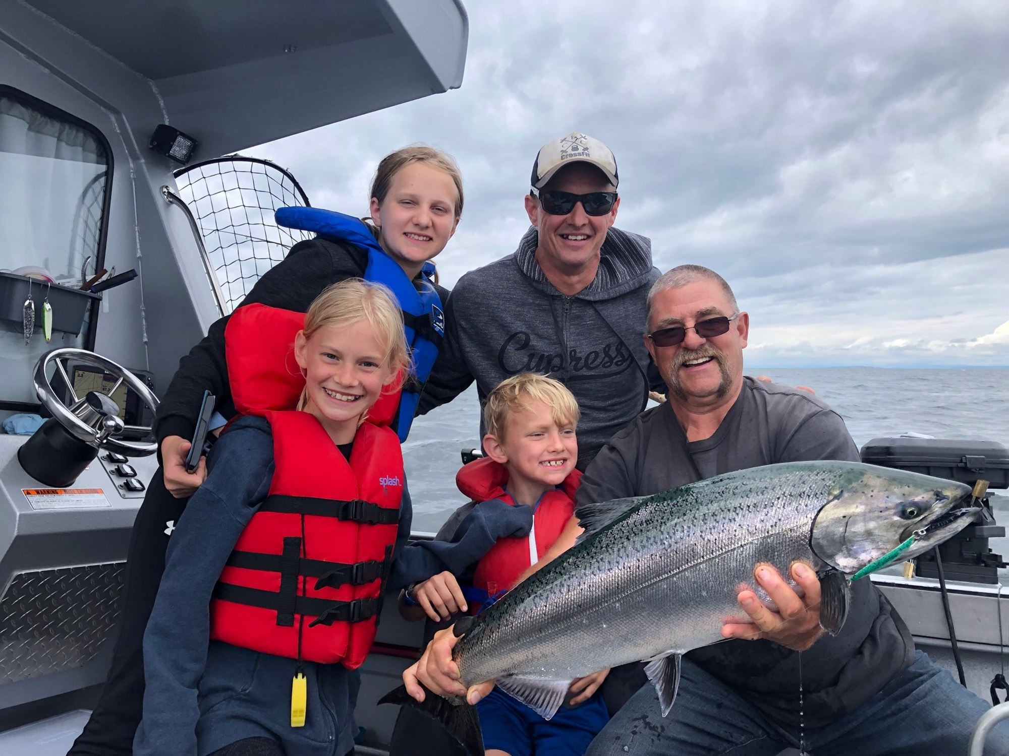 Families love our salmon fishing trip packages
