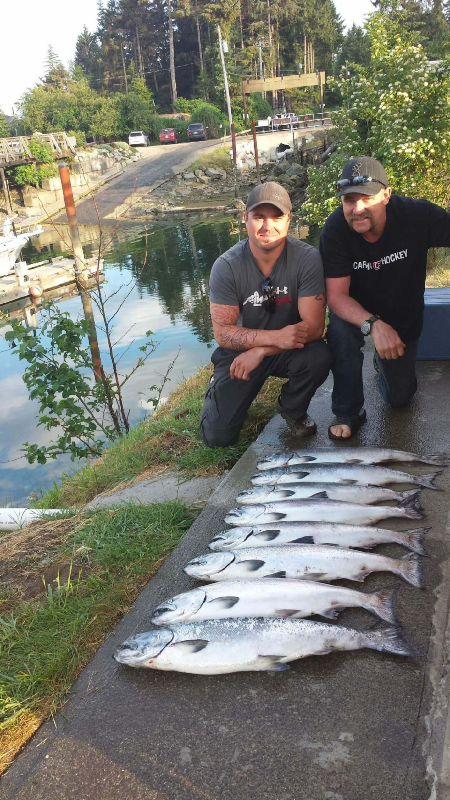 8 beautiful salmon caught off the coast of Vancouver Island